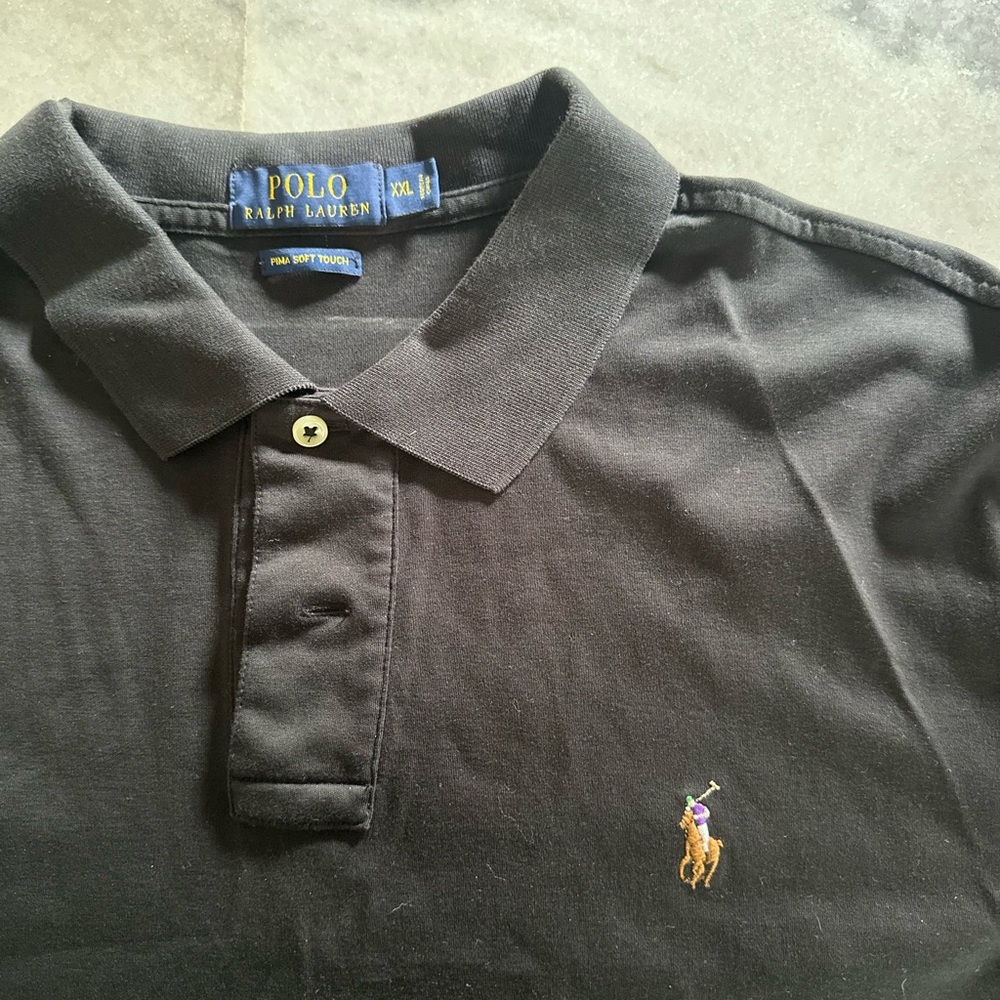 NWOT Ralph Lauren Black Polo Shirt Classic Design